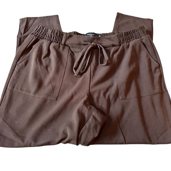 Torrid Brown Twill Tapered Pants 1 - Picture 2 of 9